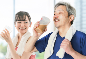 溶けやすいプロテイン粉末飲料